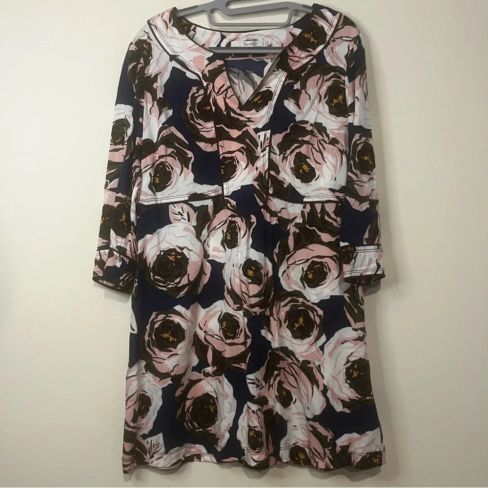 BODEN Floral Spring Boho Viscose Tunic Dress